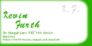 kevin furth business card